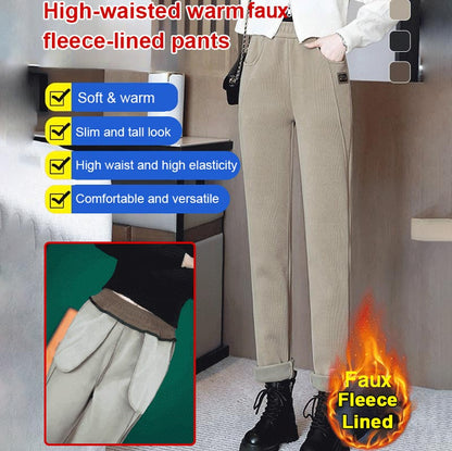 ✨Pantaloni călduroși cu talie înaltă, cu căptușeală din lână
