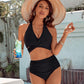 💕💥-👙Costum de baie bikini cu talie înaltă și control al abdomenului