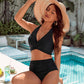 💕💥-👙Costum de baie bikini cu talie înaltă și control al abdomenului
