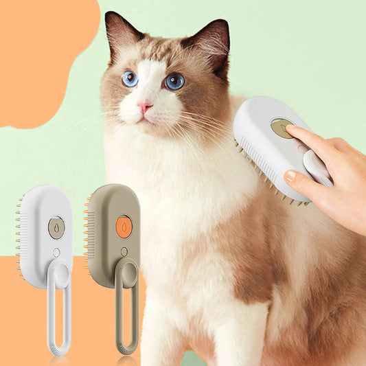 🐾 Perie cu pulverizator pentru îngrijirea animalelor de companie 🧡