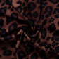 Rochie sexy leopard pentru femei cu gât rotund și mâneci foarte lungi