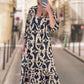 💞Rochie cu mânecă lungă și decolteu în V cu imprimeu leopard