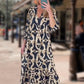 💞Rochie cu mânecă lungă și decolteu în V cu imprimeu leopard