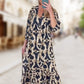 💞Rochie cu mânecă lungă și decolteu în V cu imprimeu leopard