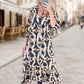 💞Rochie cu mânecă lungă și decolteu în V cu imprimeu leopard