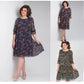 🎉Ofertă specială de Ziua Mamei 💐Rochie casual pentru femei cu gât rotund imprimat
