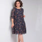 🎉Ofertă specială de Ziua Mamei 💐Rochie casual pentru femei cu gât rotund imprimat