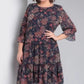 🎉Ofertă specială de Ziua Mamei 💐Rochie casual pentru femei cu gât rotund imprimat