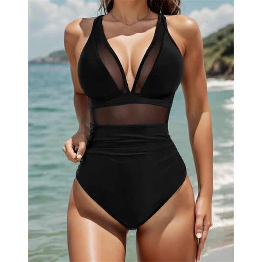 🩱Costum de baie încrețit cu umplutură
