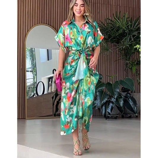 【S-2XL】👗Rochie casual cu imprimeu care se flatează singură
