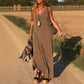 Femei V-Neck Maxi Casual Rochii