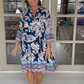 🌺Rochie tipărită retro cu decolteu în V, lejeră