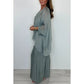 Femeii Elegant Casual Chiffon Top și pantaloni largi Set