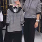 ✨Set de top cu dungi și pantaloni de culoare solidă pentru femei