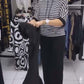 ✨Set de top cu dungi și pantaloni de culoare solidă pentru femei