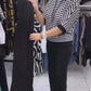 ✨Set de top cu dungi și pantaloni de culoare solidă pentru femei