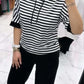 ✨Set de top cu dungi și pantaloni de culoare solidă pentru femei