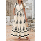 🌸 Rochie Maxi Boho Casual V-Neck pentru femei👗