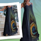 Rochie maxi cu bretele spaghetti florale