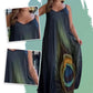 Rochie maxi cu bretele spaghetti florale