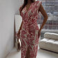 ✨Rochie fără mâneci cu croială imprimată