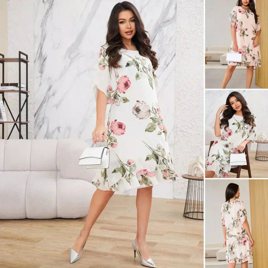 👗 Rochie din șifon Blush Petal Flow