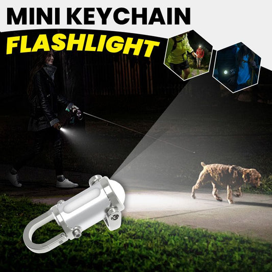 🔥Mini lanternă super luminoasă de 1200 LM cu inel pentru chei, rezistentă la apă