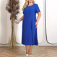 ✨Rochie de culoare solidă pentru femei cu set de jachetă brodată cu dantelă