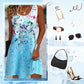 👗Rochie maxi florală fără mâneci