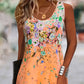 👗Rochie maxi florală fără mâneci