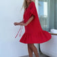 🌹 Rochie elegantă încrețită în culoare solidă