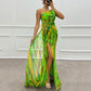 💐  Rochia Vibrant One-Shoulder High-Slit pentru femei 💃