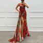 💐  Rochia Vibrant One-Shoulder High-Slit pentru femei 💃