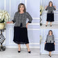 Rochie elegantă imprimată cu gât rotund pentru femei