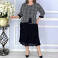 Rochie elegantă imprimată cu gât rotund pentru femei