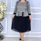 Rochie elegantă imprimată cu gât rotund pentru femei