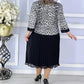 Rochie elegantă imprimată cu gât rotund pentru femei