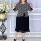 Rochie elegantă imprimată cu gât rotund pentru femei