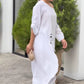 Femei moda culoare solidă Slant umăr lung Top & pantaloni două piese Set