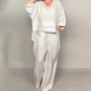 💃 Bumbac cu mânecă scurtă Set casual din două piese