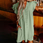 Rochie plisată Casual V-Neck Ruffle pentru femei