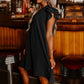 Rochie plisată Casual V-Neck Ruffle pentru femei