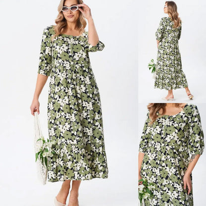 Femei Casual Floral Slim Half Sleeve Rochii