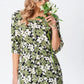 Femei Casual Floral Slim Half Sleeve Rochii