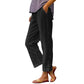 👖Pantaloni lejeri din bumbac in, cu nasturi laterali – stil casual, monocrom