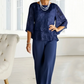 Femei Topuri elegante cu cravată ＆ Set de pantaloni cu picioare largi