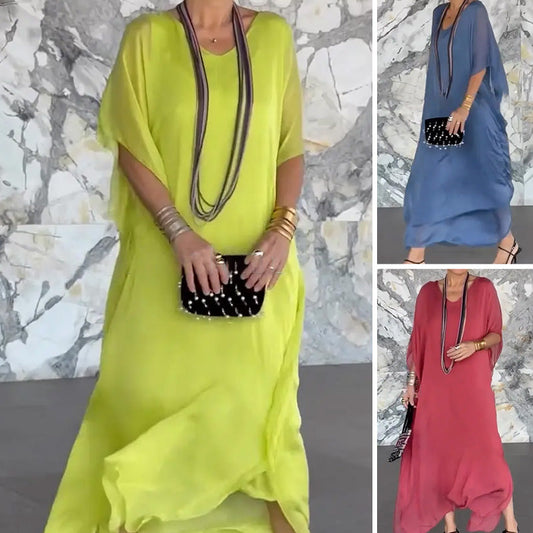 【S-4XL】👗Rochie respirabilă cu gât în V pentru femei