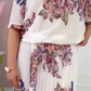 Model floral Rochie rotundă cu gât plisat
