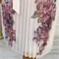 Model floral Rochie rotundă cu gât plisat