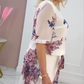 Model floral Rochie rotundă cu gât plisat